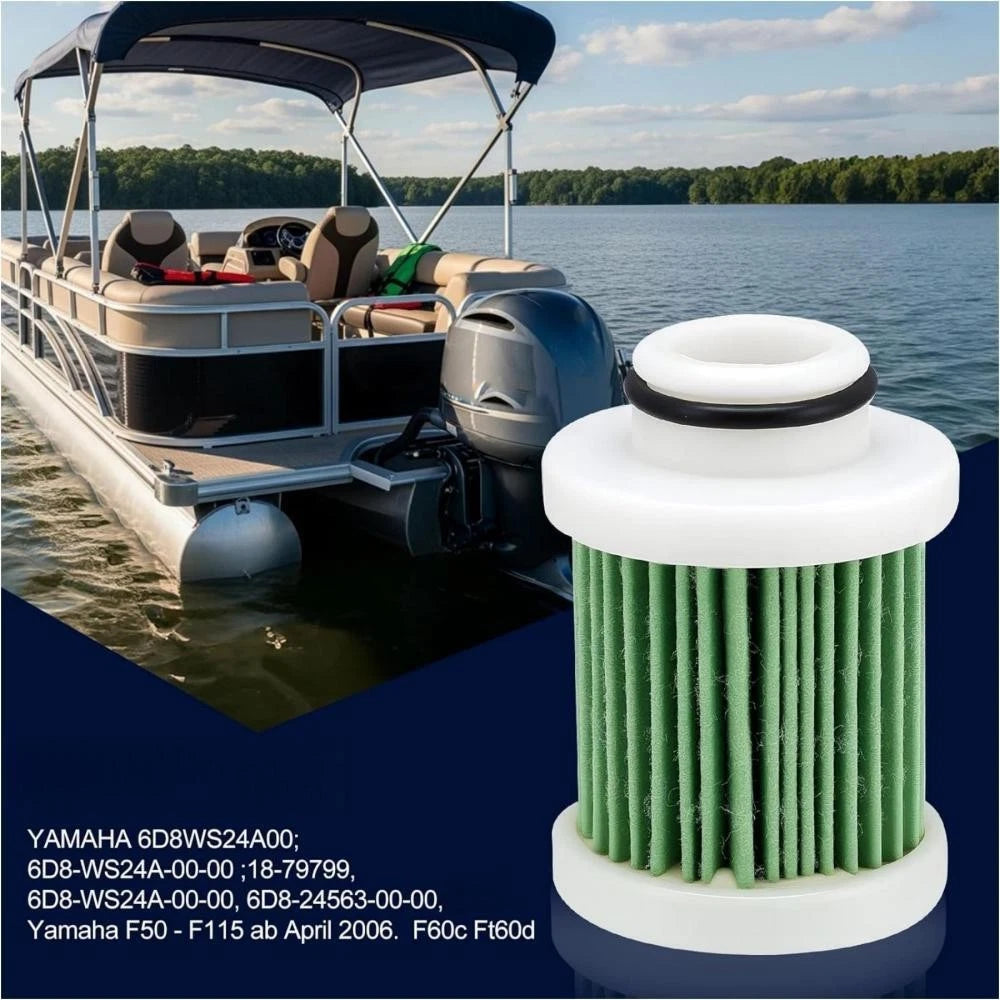 Fuel Filter for Yamaha F60 F75 F90 F115 (2000–2023) 6D8-WS24A-00-00 18-79799