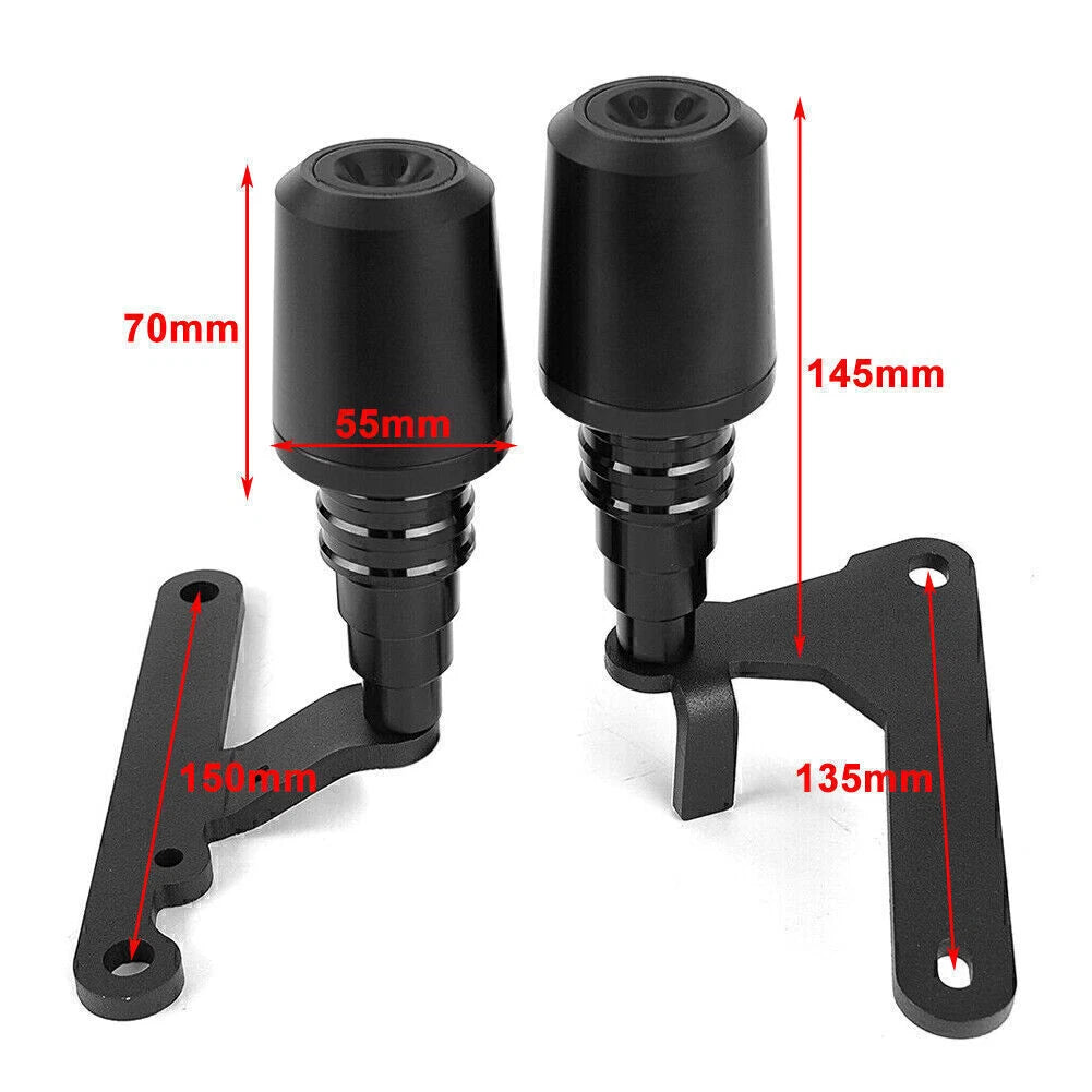 Frame Sliders Engine Crash Falling Protector For Yamaha YZF 600 R6 17- 21 Black