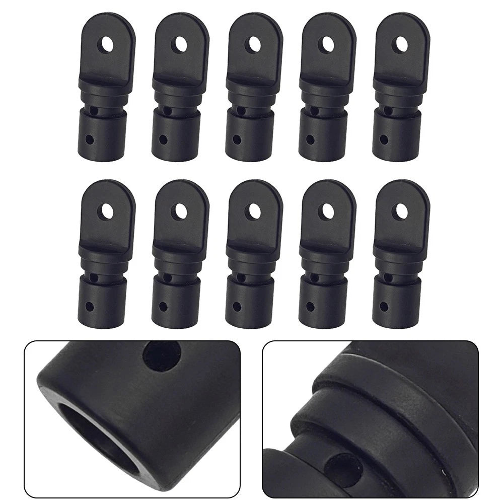 10 Pack Plastic Eye End Cap for 1-Inch Bimini Top Boat Canopy Tubing