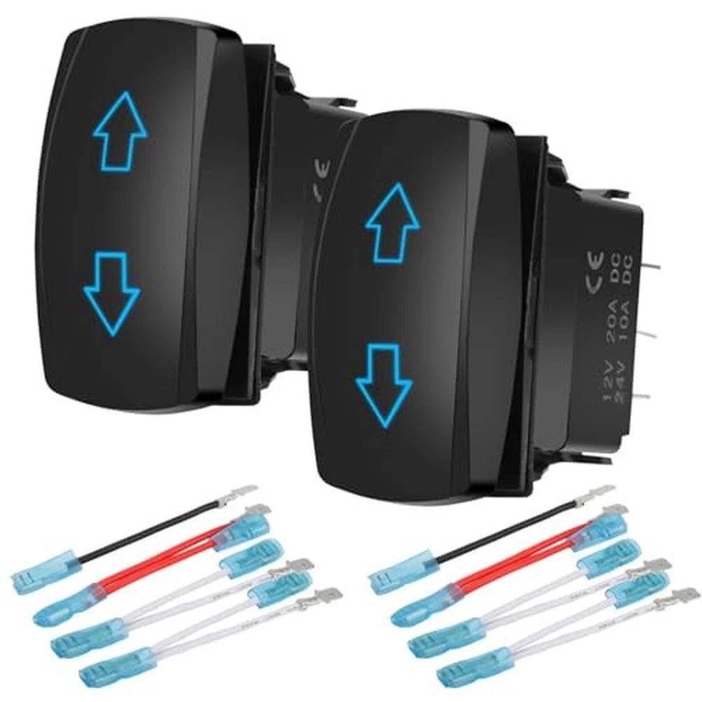 DPDT Momentary Rocker Switch 7 Pin 20A 12V for Universal Applications