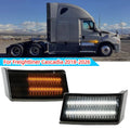Smoked Dynamic LED Turn Signal Foot Step Lights for Freightliner Cascadia (2018–2025)