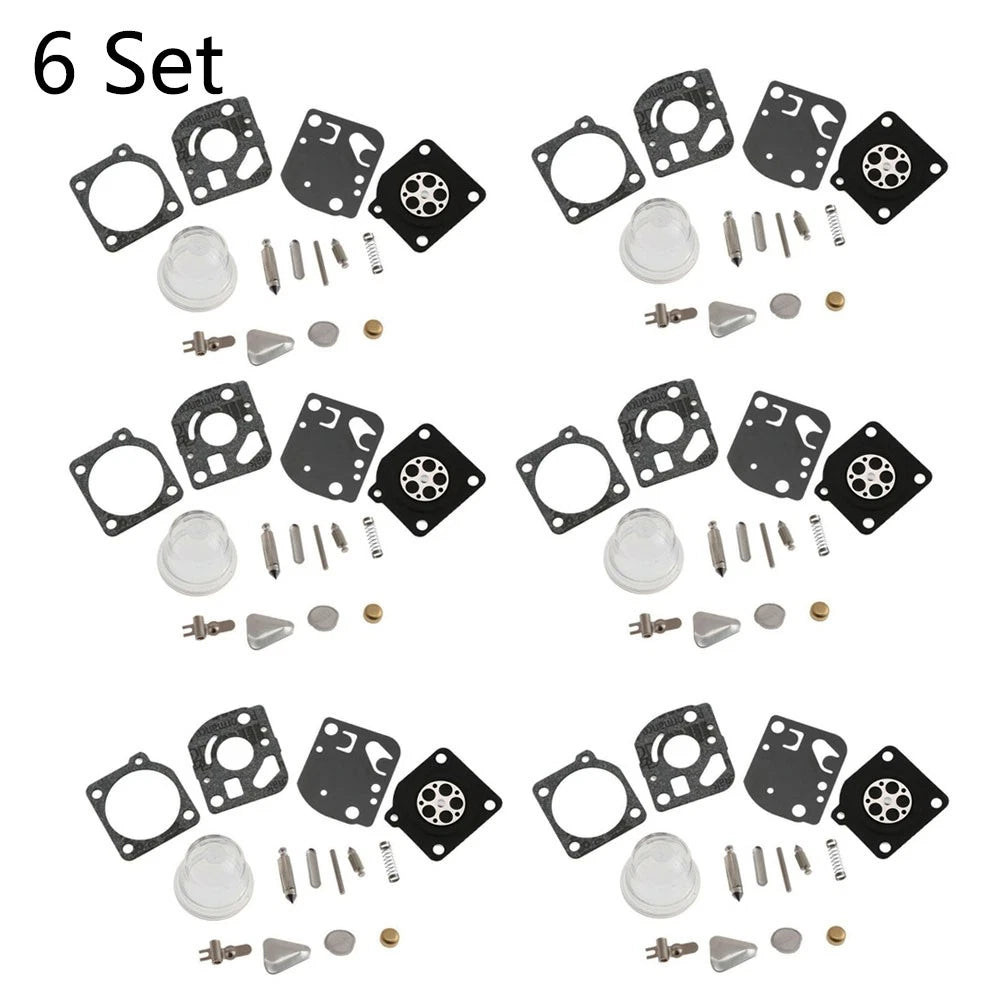 Set of 6 Carburetor Repair Kits for ZAMA C1U C1Q RB-47 Trimmer Blower