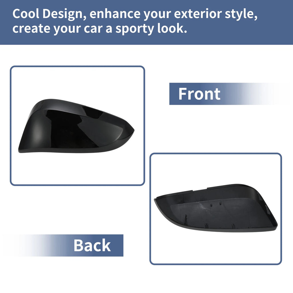 Left Side Mirror Cover Cap Replacement Gloss Black for Toyota 4Runner (2010–2024)