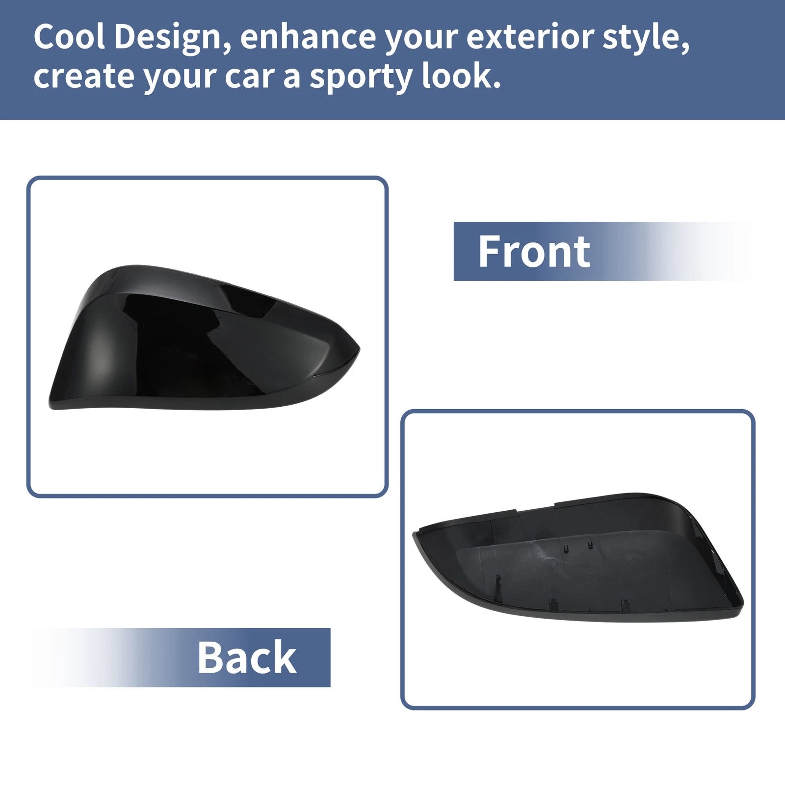 Left Side Mirror Cover Cap Replacement Gloss Black for Toyota 4Runner (2010–2024)