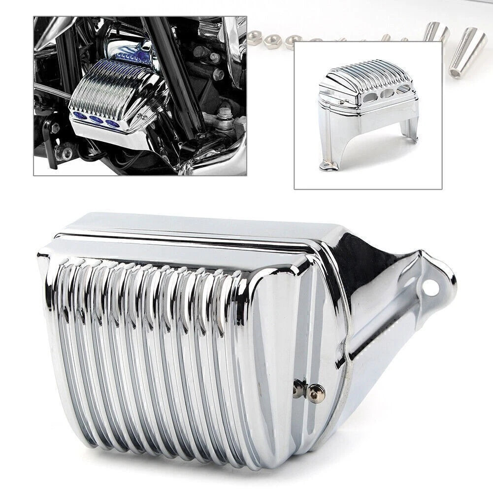 1X Chrome Front Voltage Regulator Cover Accent for Harley Bagger (1997–2011)