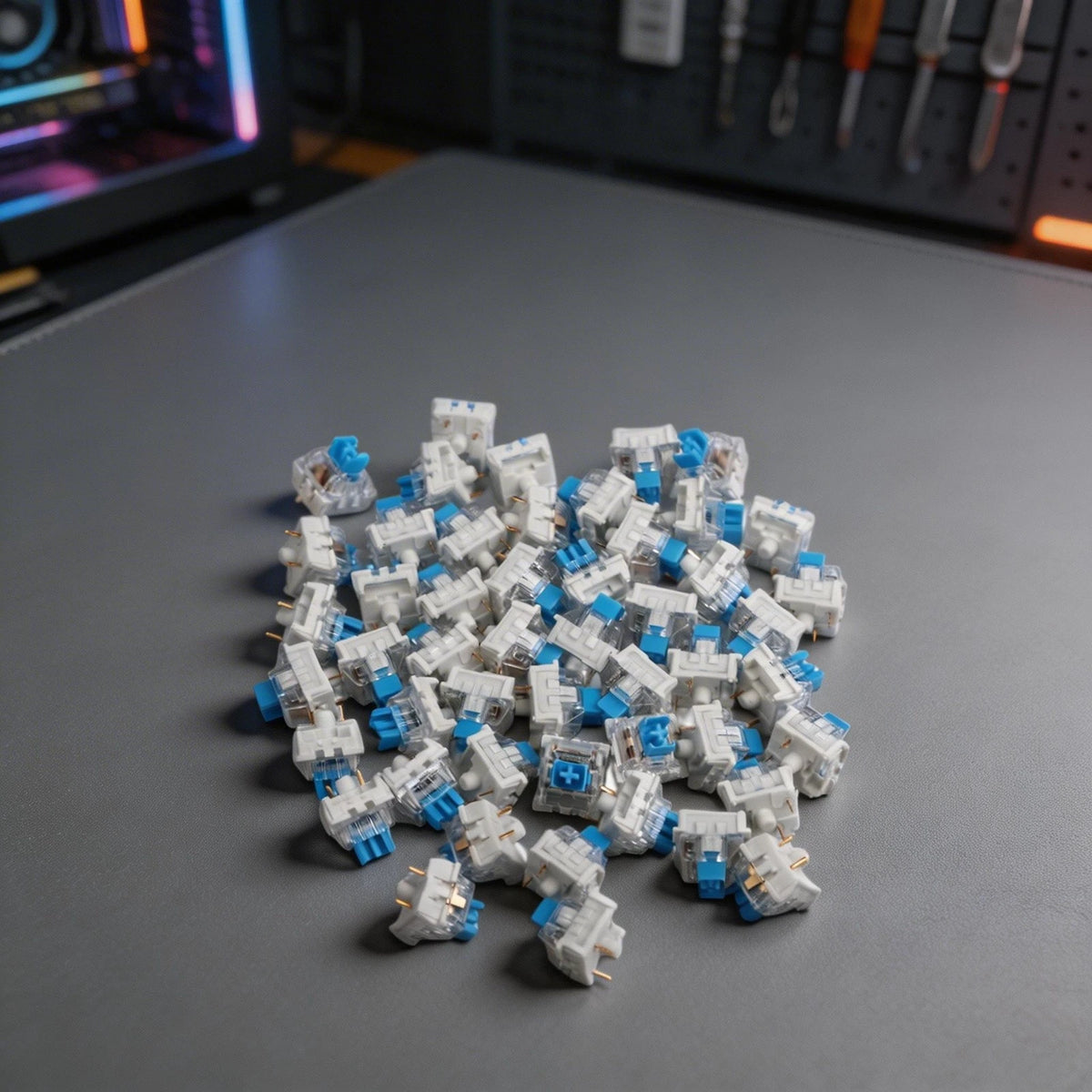 108 PCS Mechanical Keyboard Switches Replacement 3 Pin Tactile Click