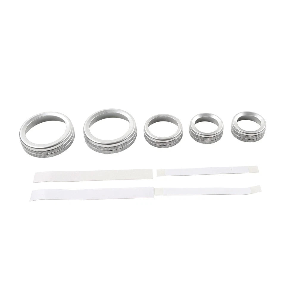 AC Headlight Radio Switch Knob Ring for Ford Maverick (2022–2023) Silver