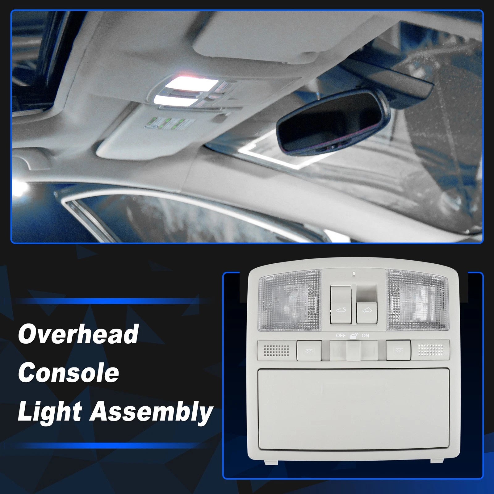Dome Light Overhead Console Assembly for Mazda 6 (2009–2013), CX-9 (2010–2015) Beige