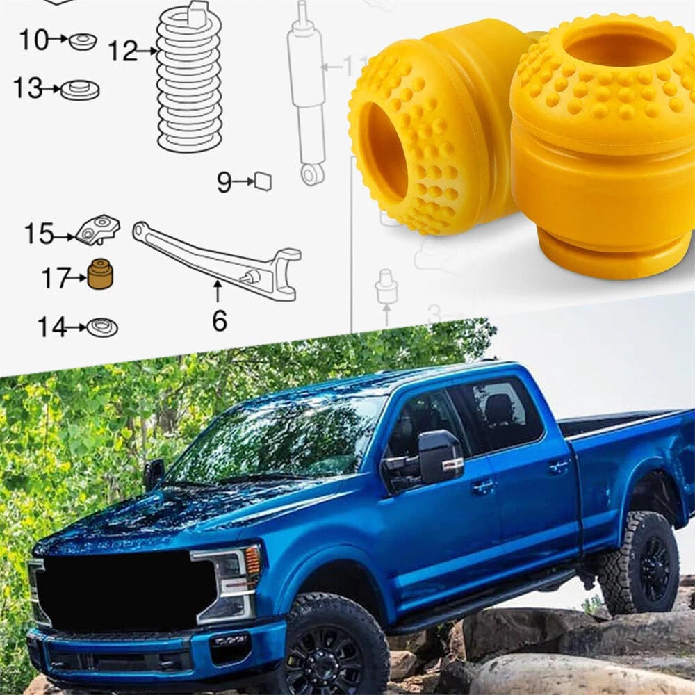 2Pcs Front Suspension Bump Stop Buffer for Ford F-250 F-350 (2005–2019)