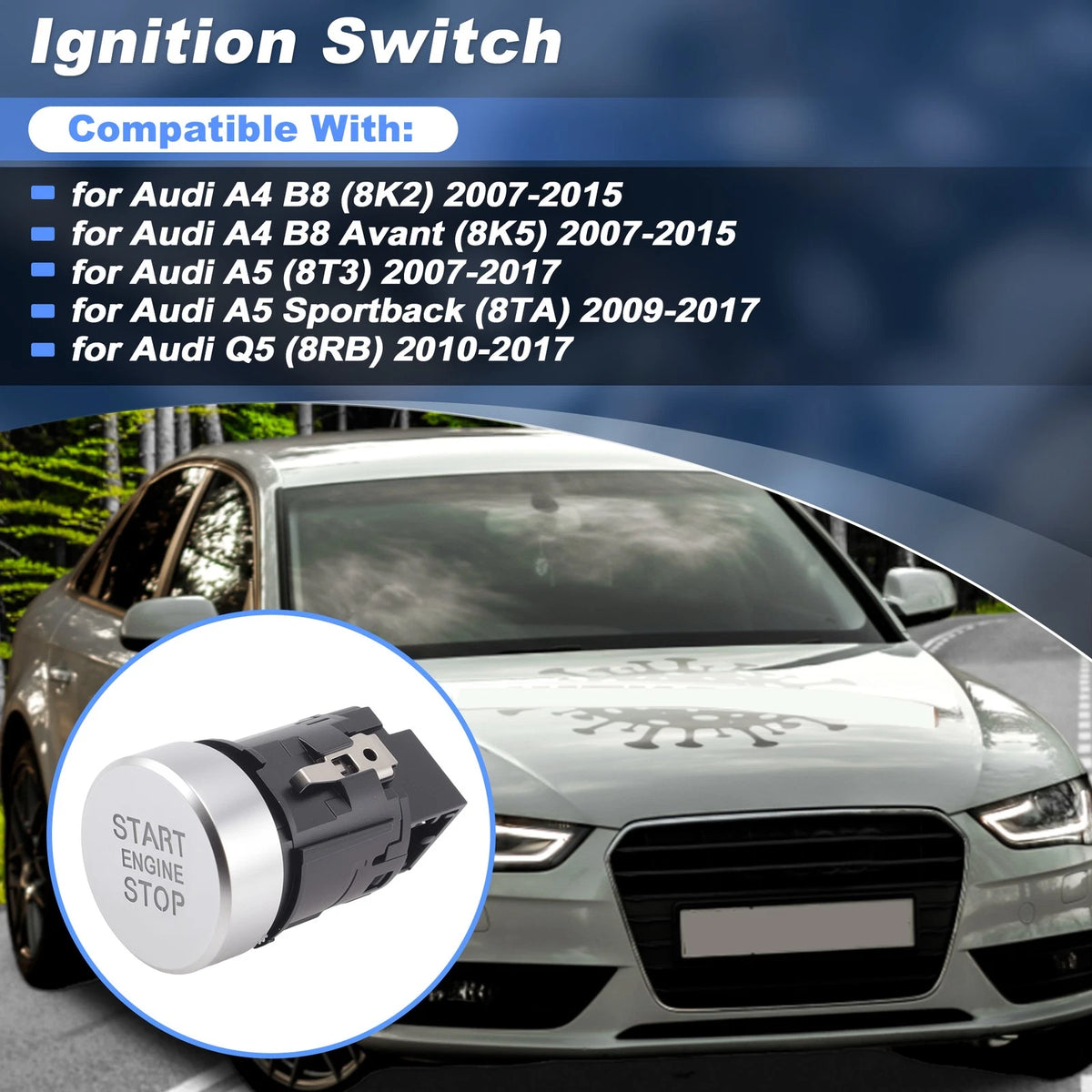 Ignition Key Starter Switch for Audi A4 B8 (2007–2015) 8K0905217
