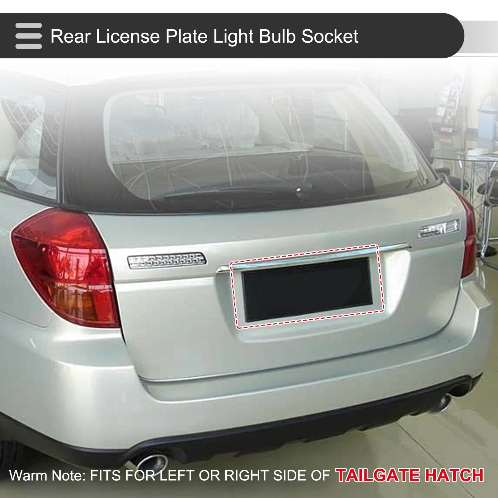 Rear License Plate Light Bulb Replacement for Subaru Legacy Wagon (2000–2004)