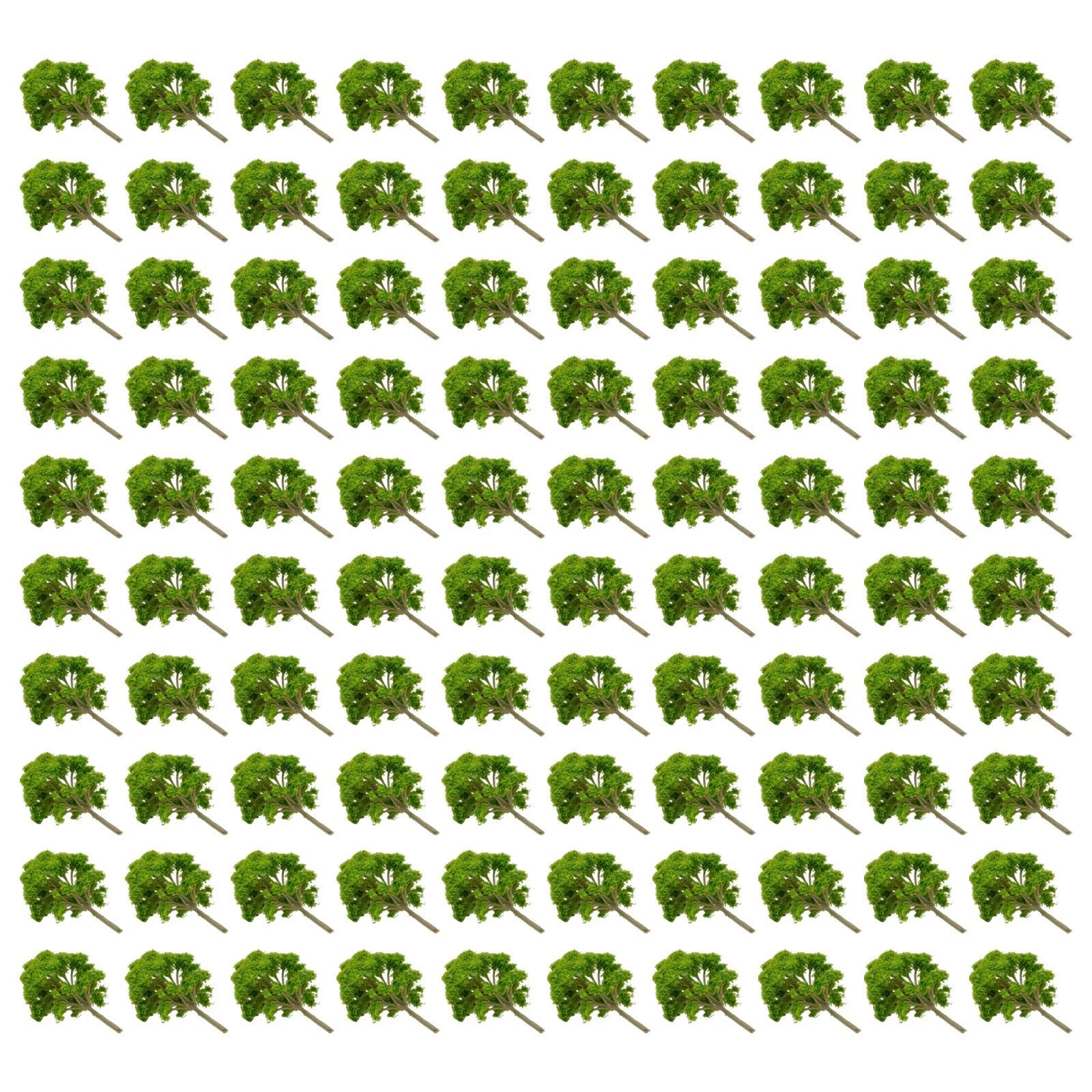 Set of 10 HO Scale Model Trees for Train Railroad Layout Scenery