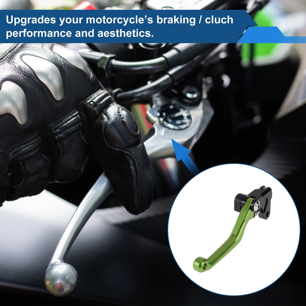 Short Brake Clutch Levers for Yamaha WR250F (2017–2022) Solid Green