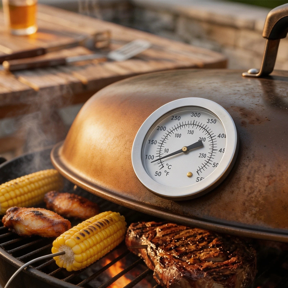 Stainless Steel Meat Thermometer for BBQ Oven Cooker