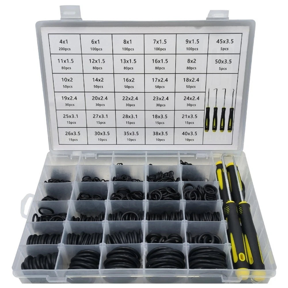 O-Ring Kit 32 Sizes for Automotive Repairs (Nitrile Rubber)