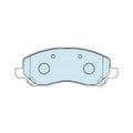 Set of 4 Bendix GCT Front Disc Brake Pads for Dodge Caliber (2006–2014)