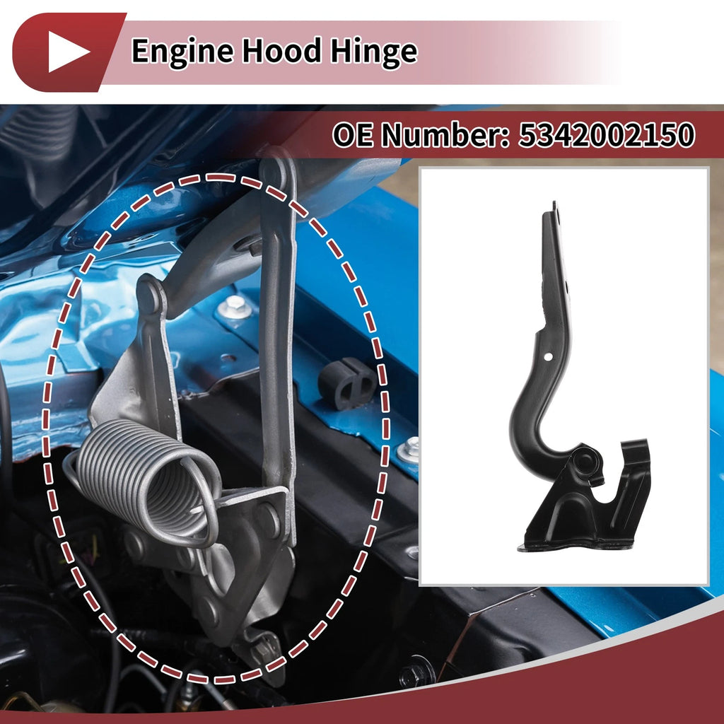 Hood Hinge for Toyota Corolla (2007–2014) Left Side, 1 pcs