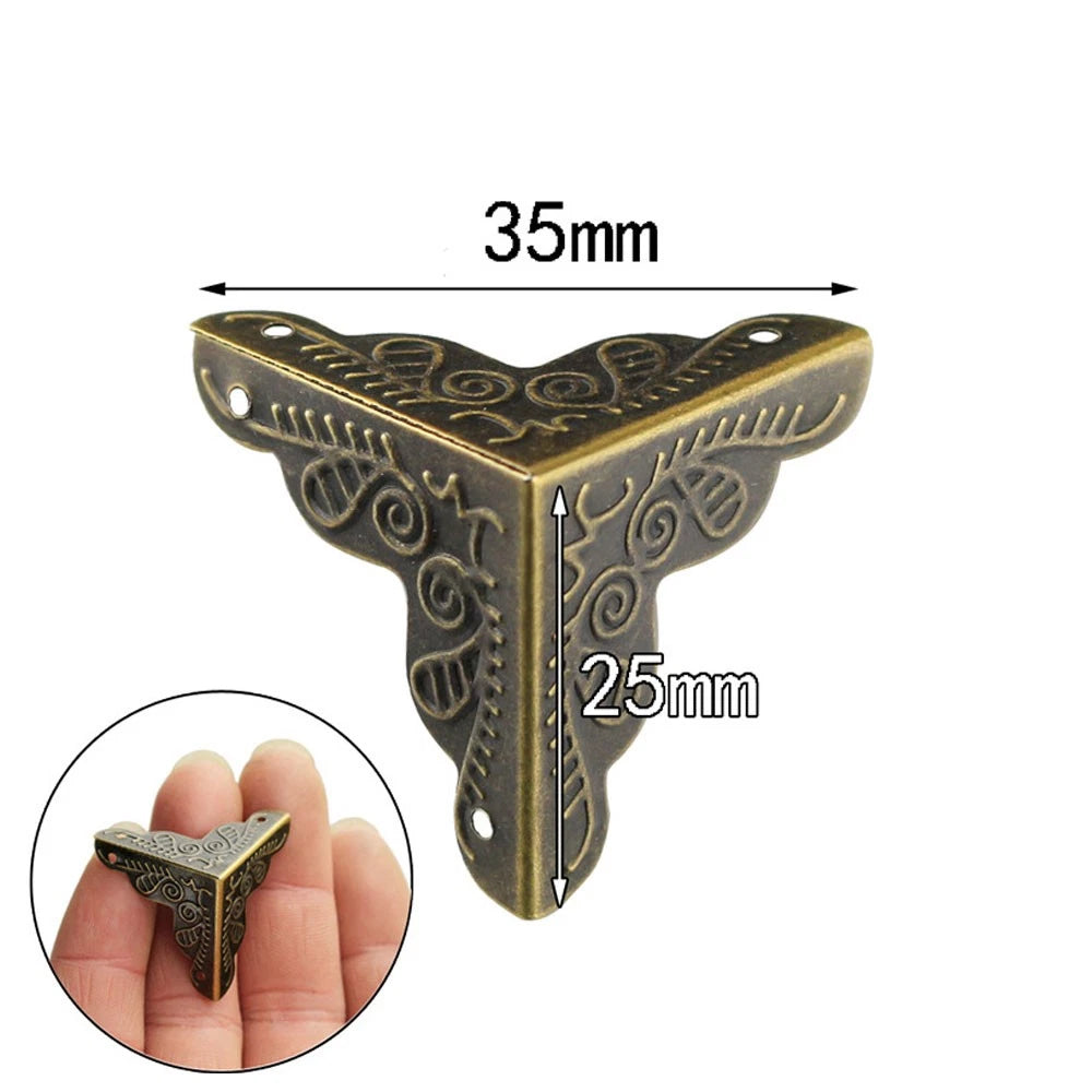 12Pcs Antique Box Corner Protector Furniture Edge Guard for Table Cabinet Desk