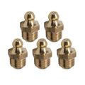 Set of 5 Brass Grease Fitting Accessories for M10 x 1mm Thread