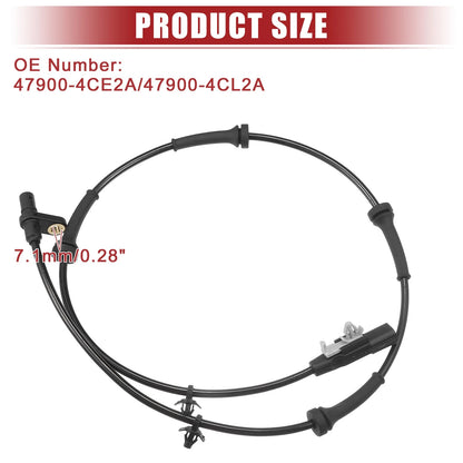 2 Pcs Rear ABS Sensor for Nissan Rogue (All Engine, 2014–2020) No. 47900-4CE2A