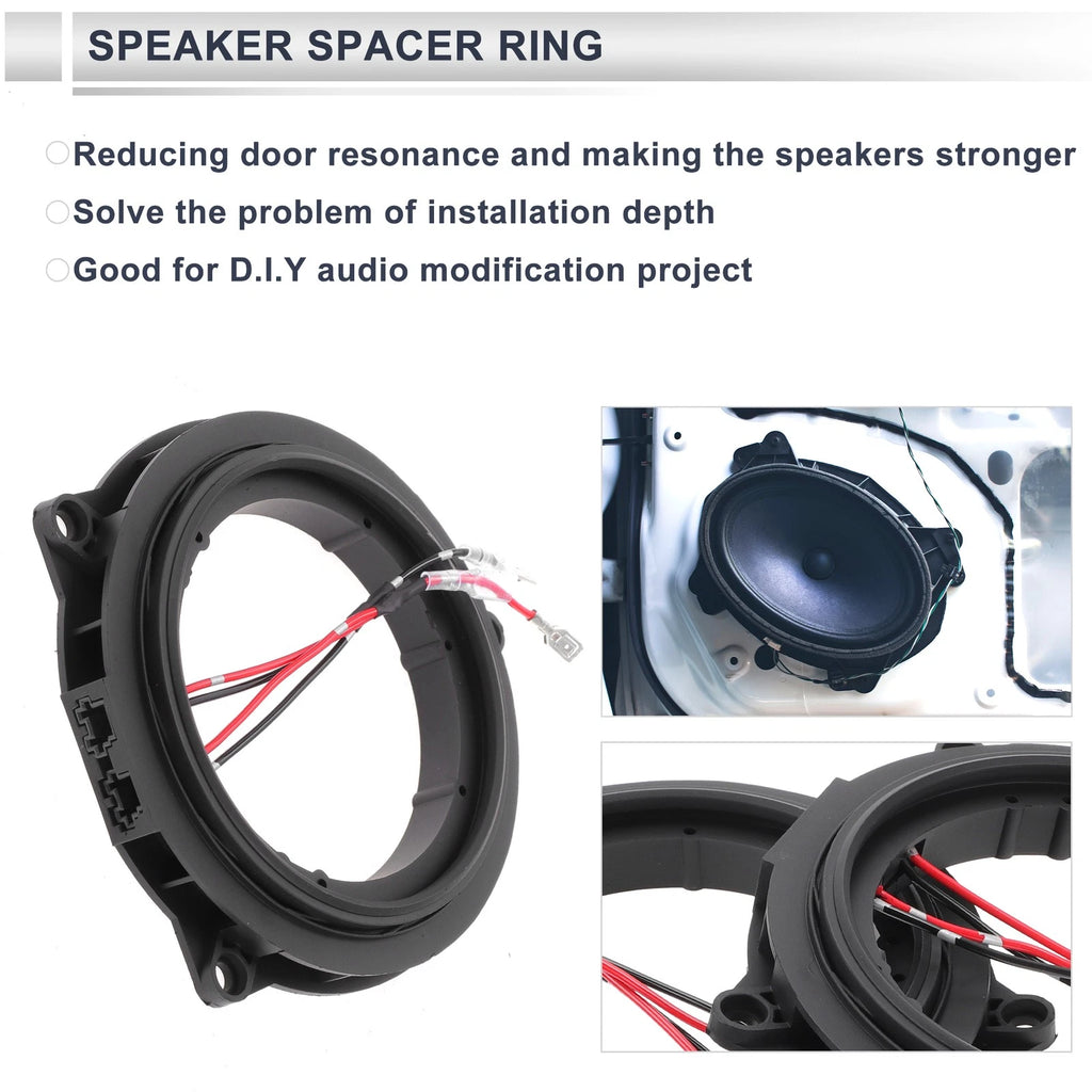 Speaker Spacer Ring Midrange Speaker Adaptor for BMW 3.5 Inch 2 Set (2pc )