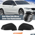 Pair Rearview Mirror Cover Caps Carbon Fiber Pattern for BMW 220i (2014–2021)