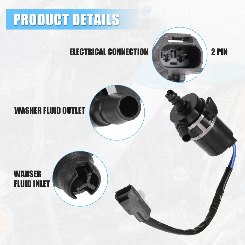Windshield Washer Pump Motor Replacement for Mitsubishi Pajero (2008–2015)