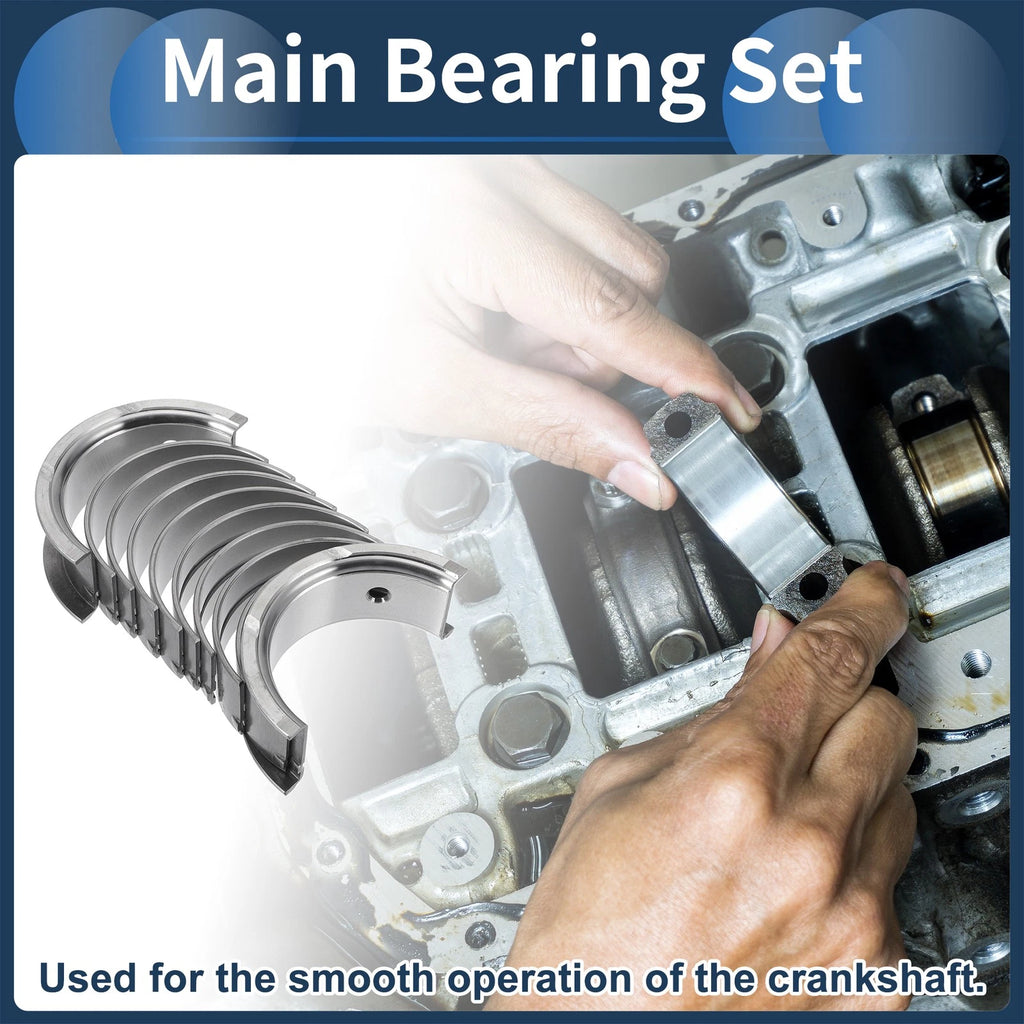 Main Bearing Set 10 Piece Replacement for Mitsubishi L200 (1986–1995)