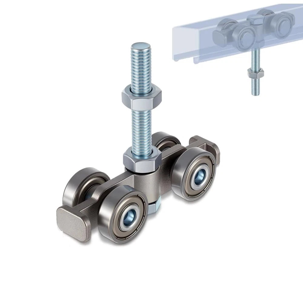 4 Wheel Trolley Assembly Rollers for Silent (No Part Numbers)