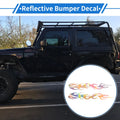 Reflective Bumper Decal for - Colorful Flame Design