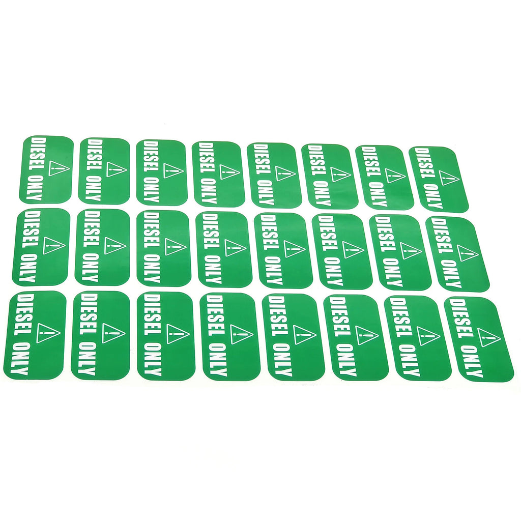 Set of 24 Diesel Only Vinyl Stickers for Trucks