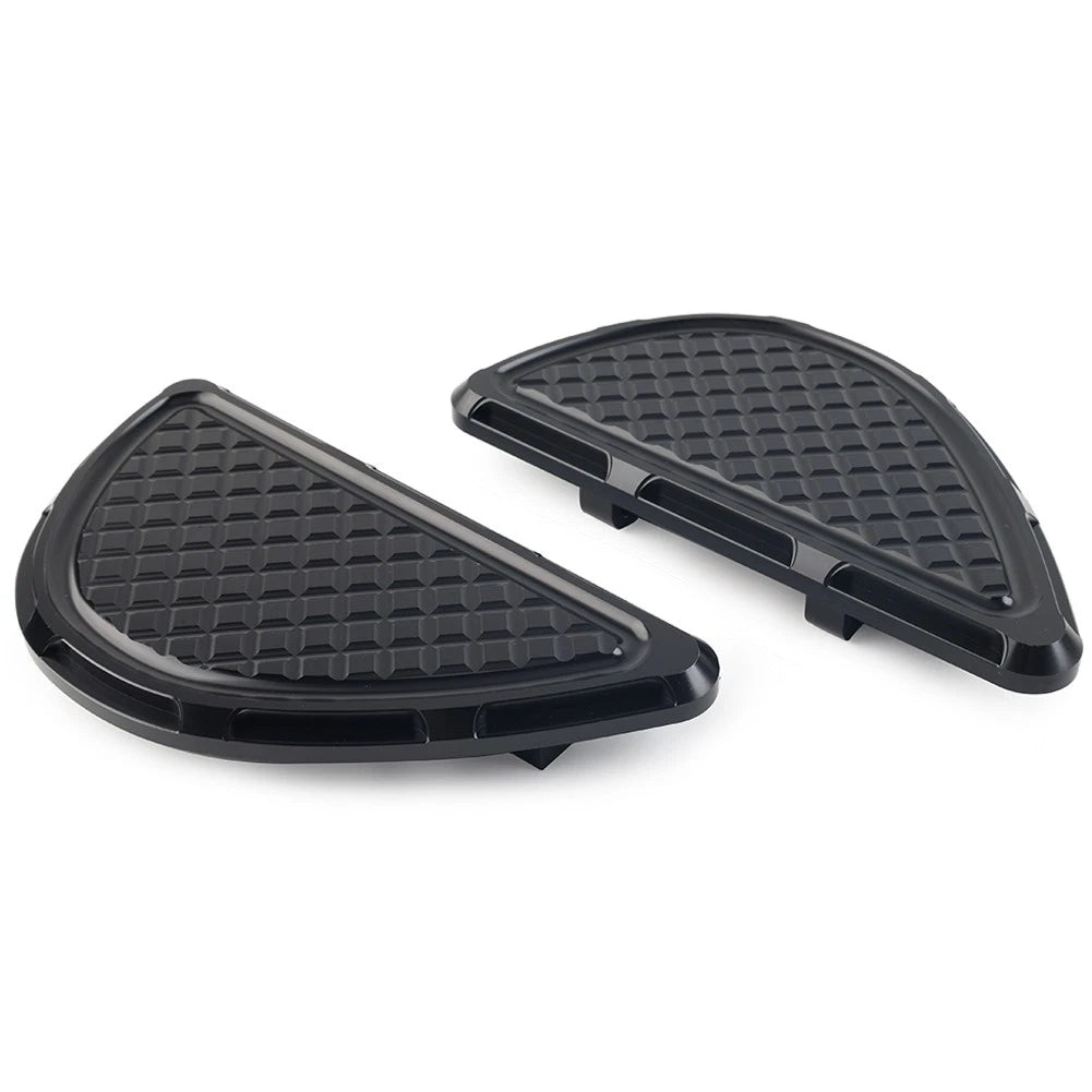 Black Aluminum Rear Passenger Floorboards Foot Pegs for Harley Touring (1993–Present)