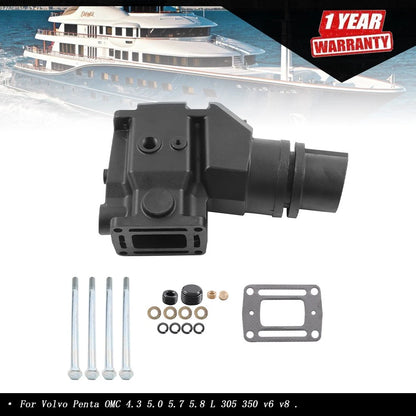 Exhaust Riser Elbow for Volvo Penta OMC 4.3 5.0 5.7 5.8 V6 V8 (1994–1998)