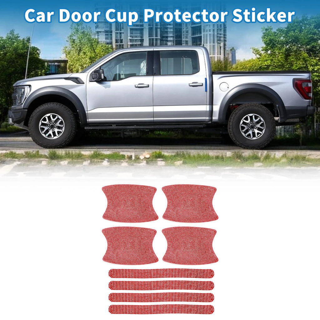 Door Handle Scratch Protector for Universal Use (8x10cm, Red)