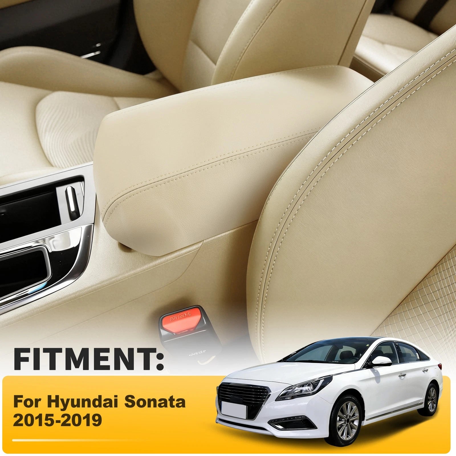 Center Console Armrest Lid Cover Replacement for Hyundai Sonata (2015–2019)