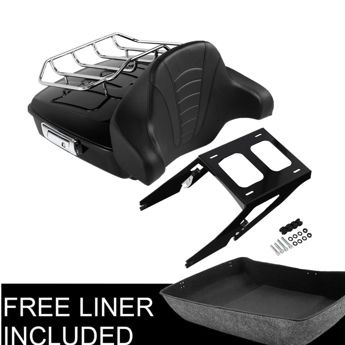 Trunk Mount Rack Backrest Pad for Harley Sport Glide FLSB (2018–2023)
