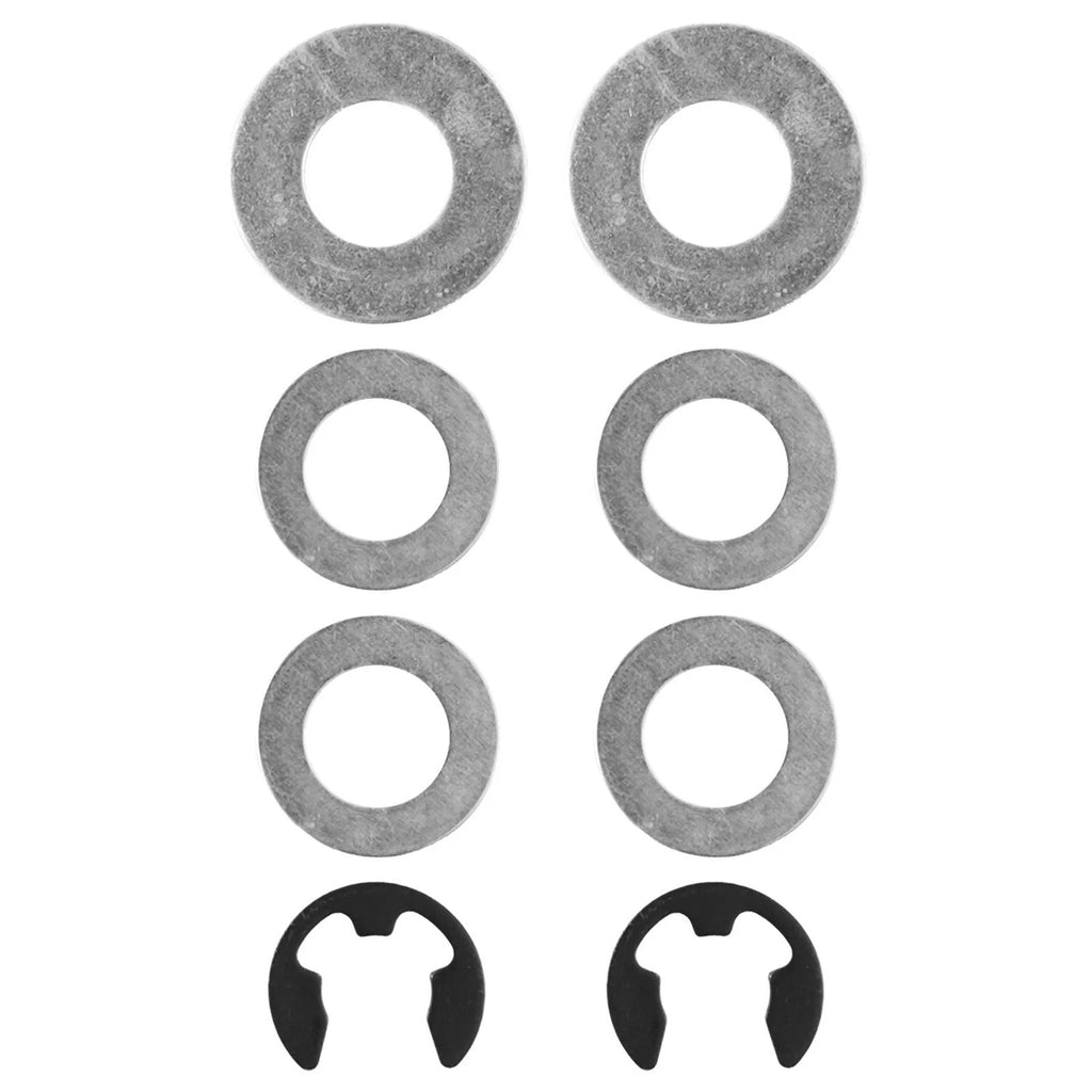 Set of 2 Hub Cap Retainer Washers & 4 E-Clips for