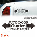 Caution Door Sticker for Professional Use 20cm x 5.6cm White