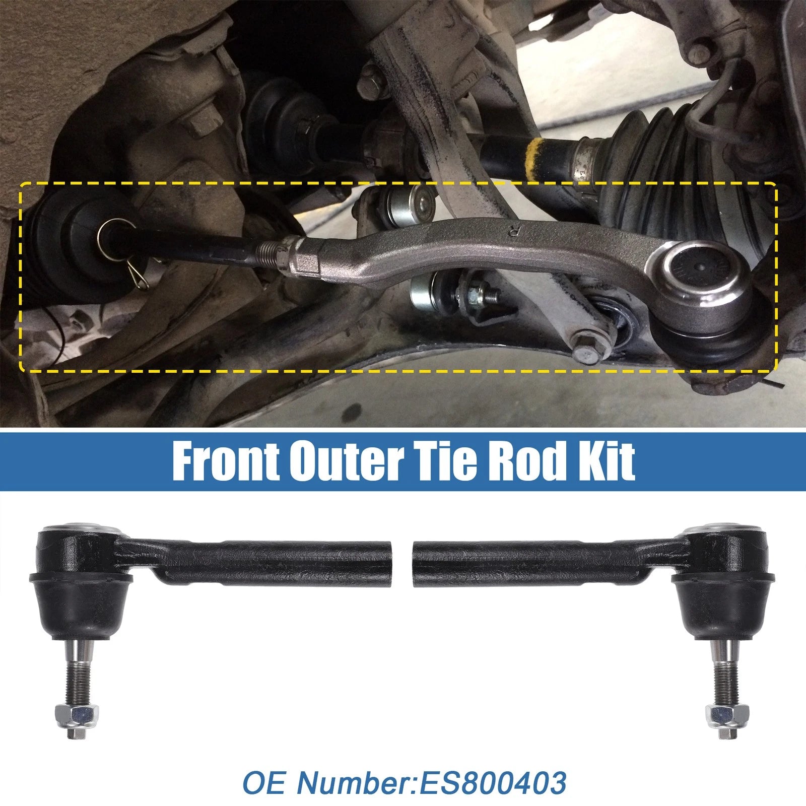 2pcs Front Outer Tie Rod End Links for Chrysler Town & Country (2008–2016)