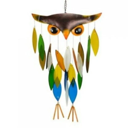 Decorative Owl Wind Chime for Tranquil Garden Environment