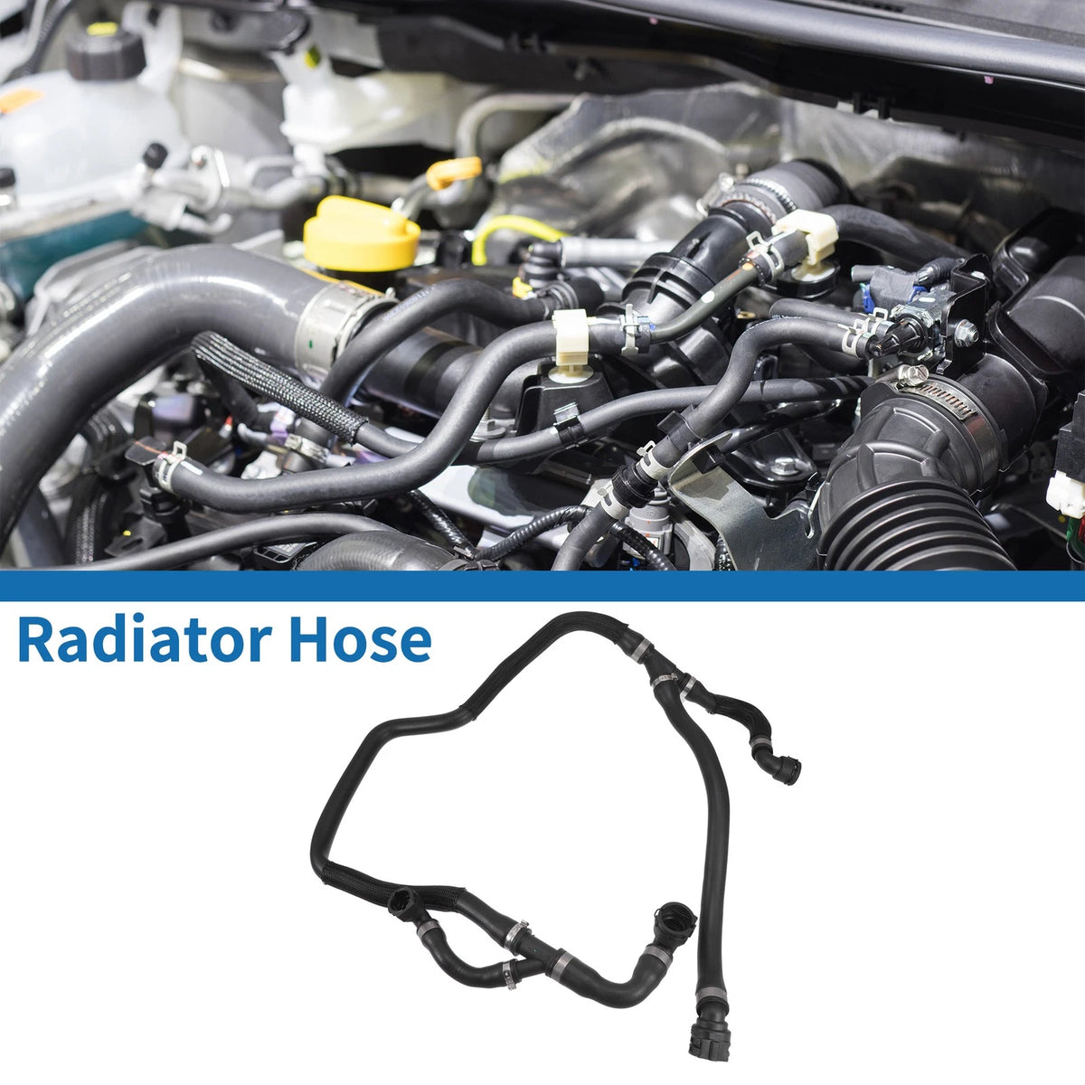 Radiator Hose Expansion Tank Water Pipe Black for BMW X6 (2010–2019)