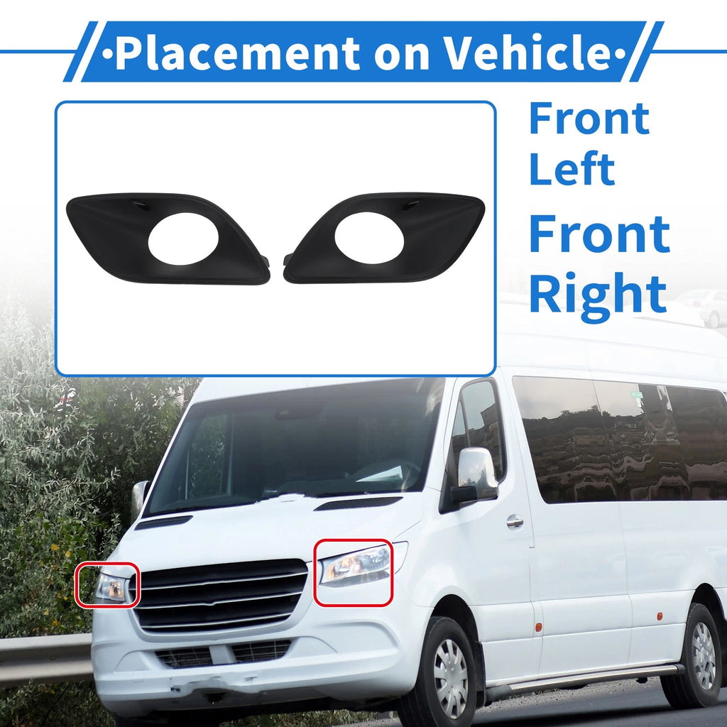 Front Bumper Fog Light Cover Replacement for Mercedes-Benz Sprinter 2000–2025