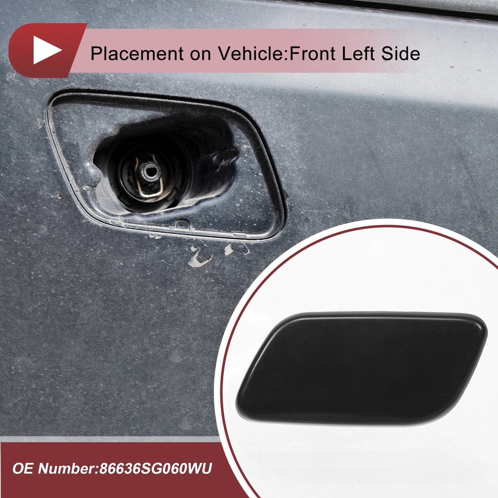 Front Left Washer Nozzle Cover Cap for Subaru Forester Sport (2013–2015)