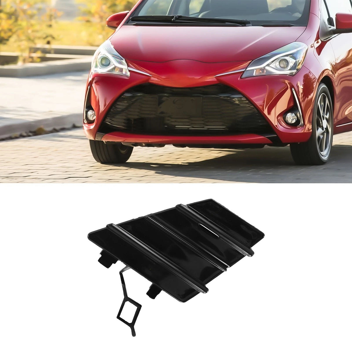 Bumper Tow Hook Eye Cover Cap for Toyota Yaris (2010–2020)