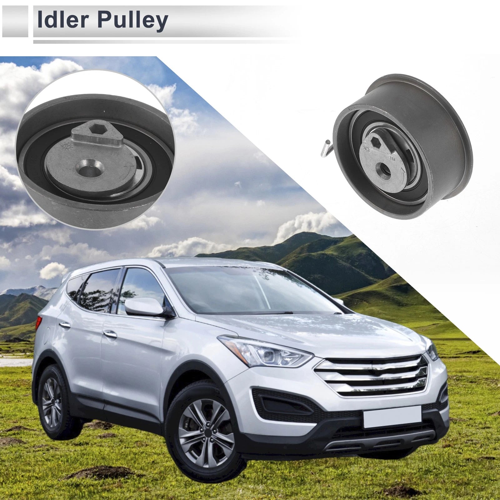 Drive Belt Idler Pulley Replacement for Hyundai Tucson (2005–2009)