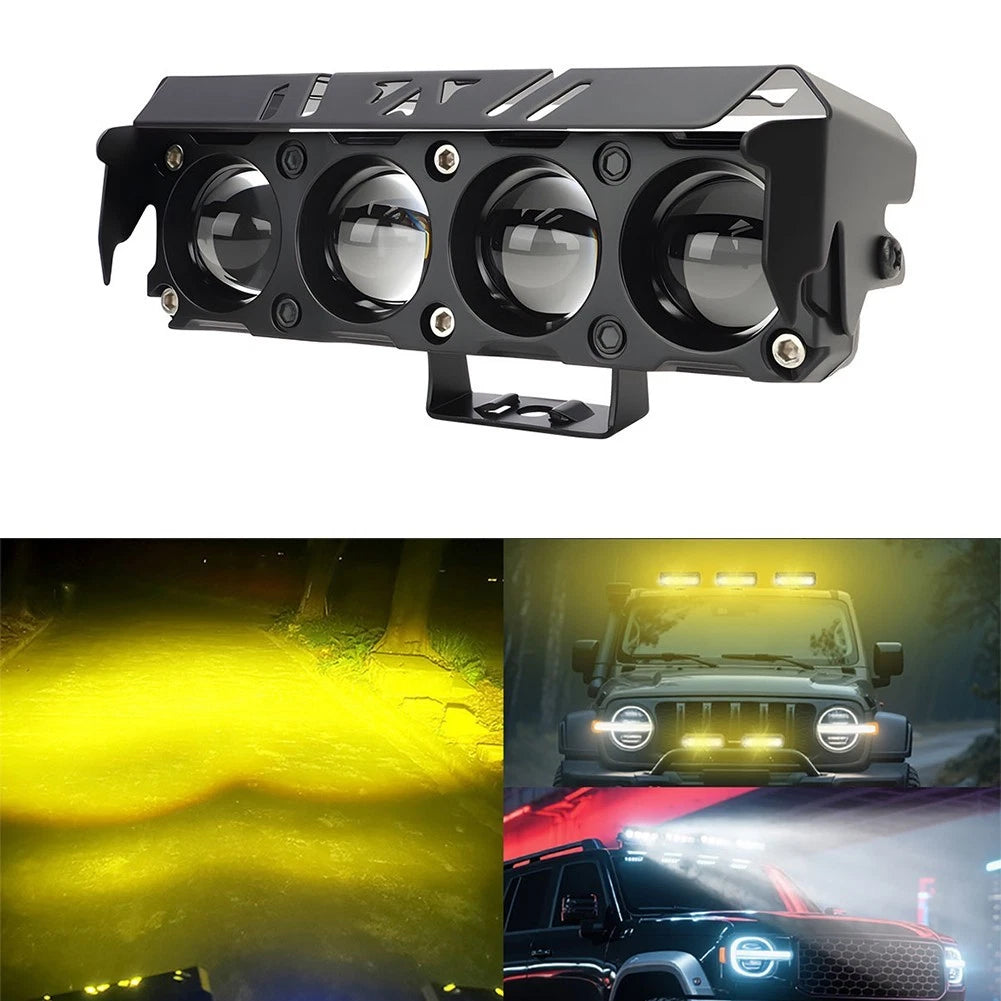LED Spotlight Work Light for Cars Tractors Dual Color Yellow White