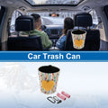 Oval Fabric Garbage Bag for Universal Car (1 Pc) - Yellow