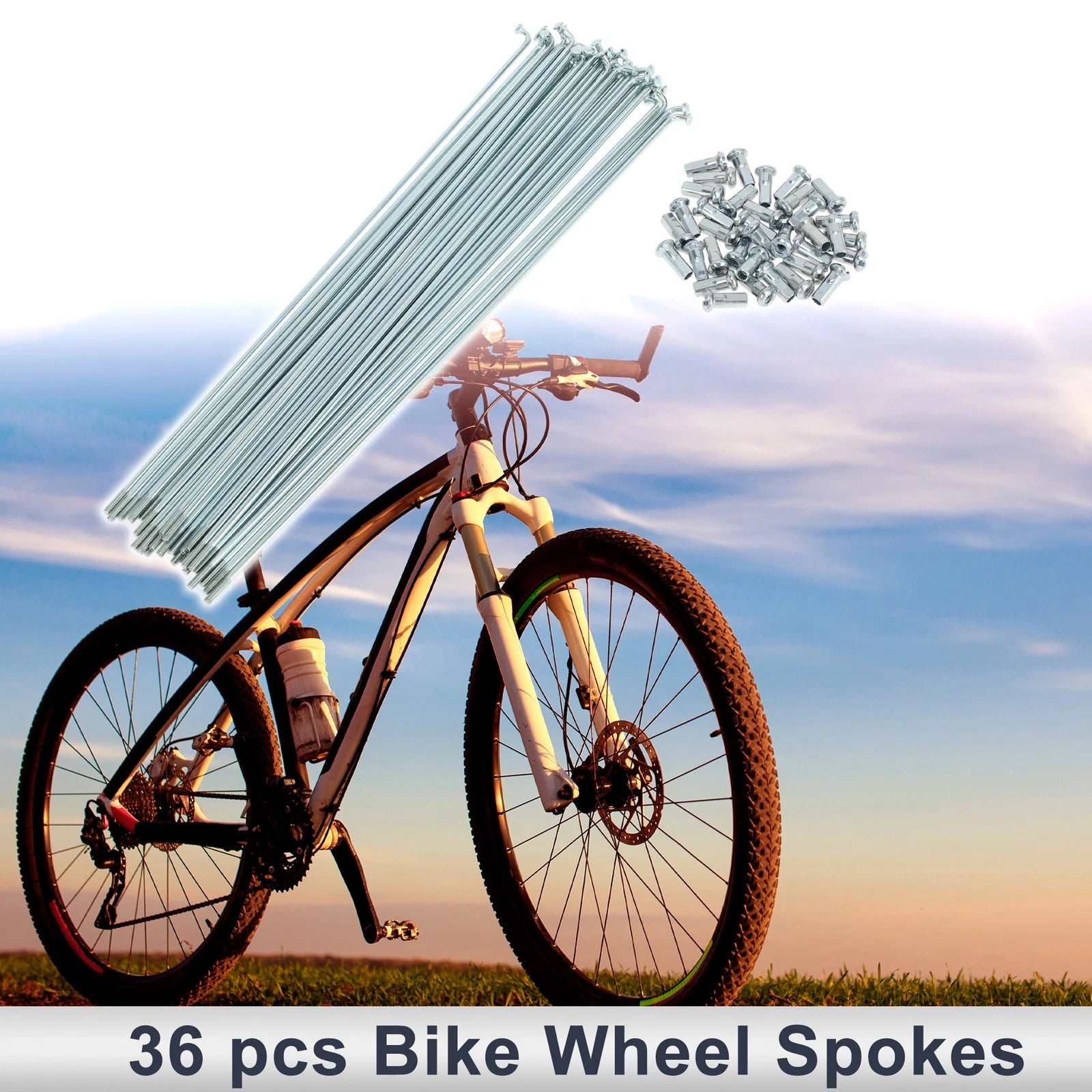Bicycle Spokes Nipple Set 12G 265mm Carbon Steel for Universal Use
