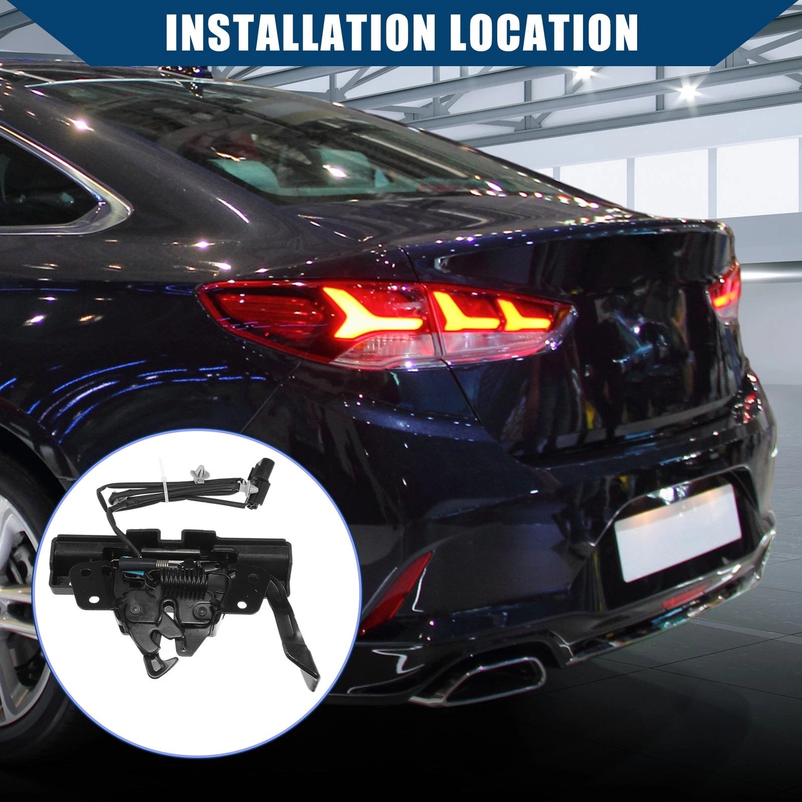 Car Hood Lock Latch Replacement for Hyundai Sonata (2015–2017) Durable Black