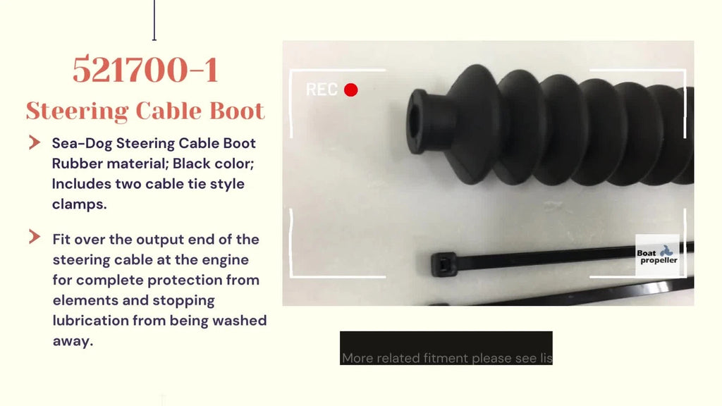 Rubber Steering Cable Protector Boot for Sea-Dog Boats (521700-1)